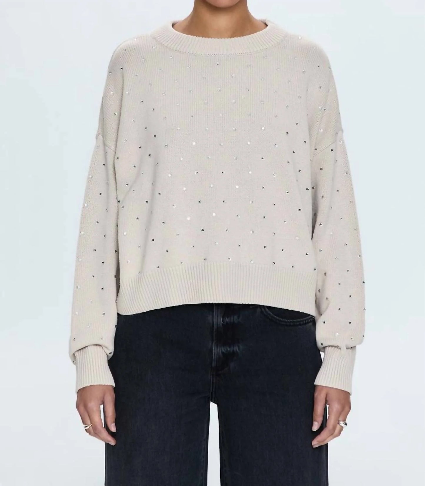 Steph Crewneck Sweater Crystal Mink