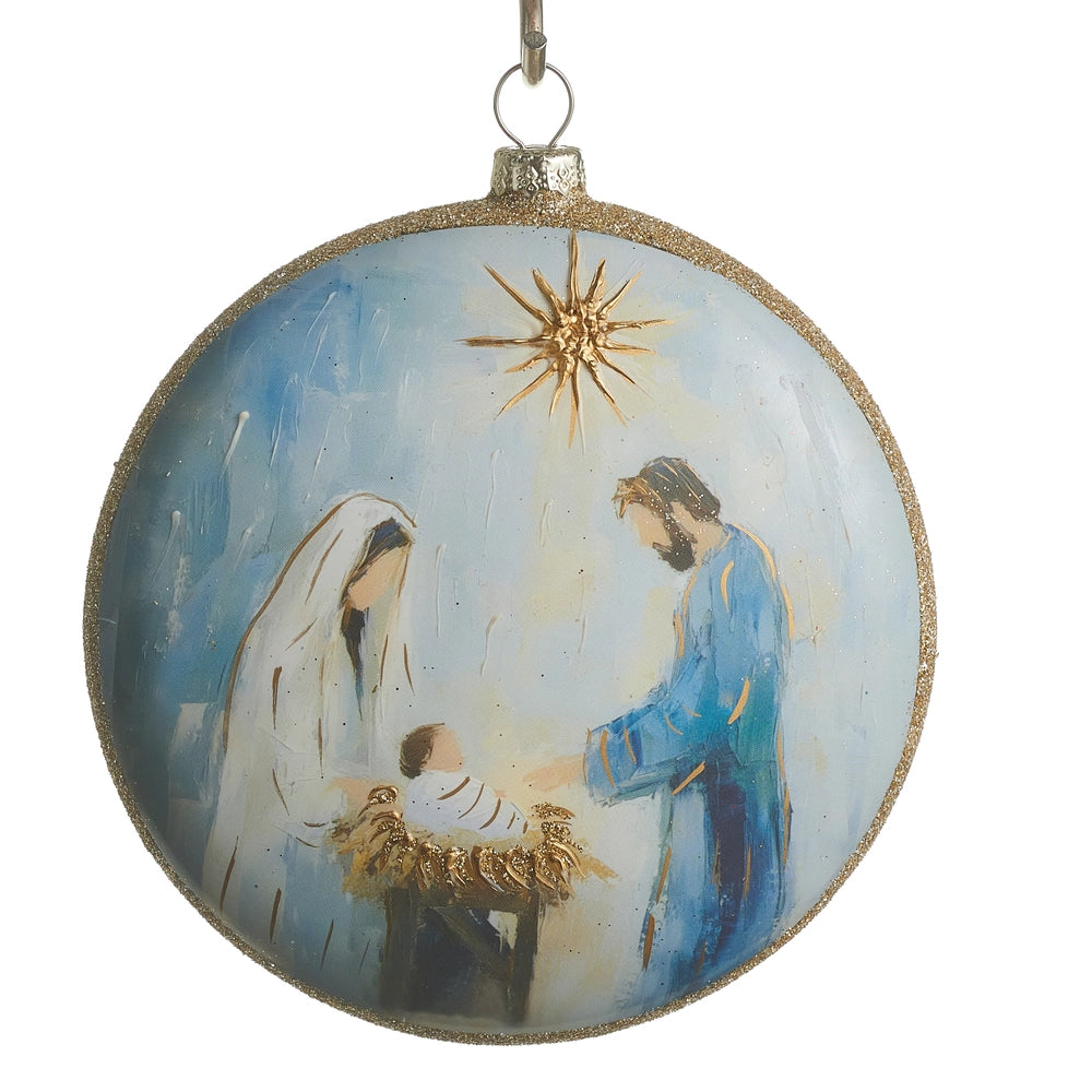 4.75" Blessed In Bethlehem Disc Ornament