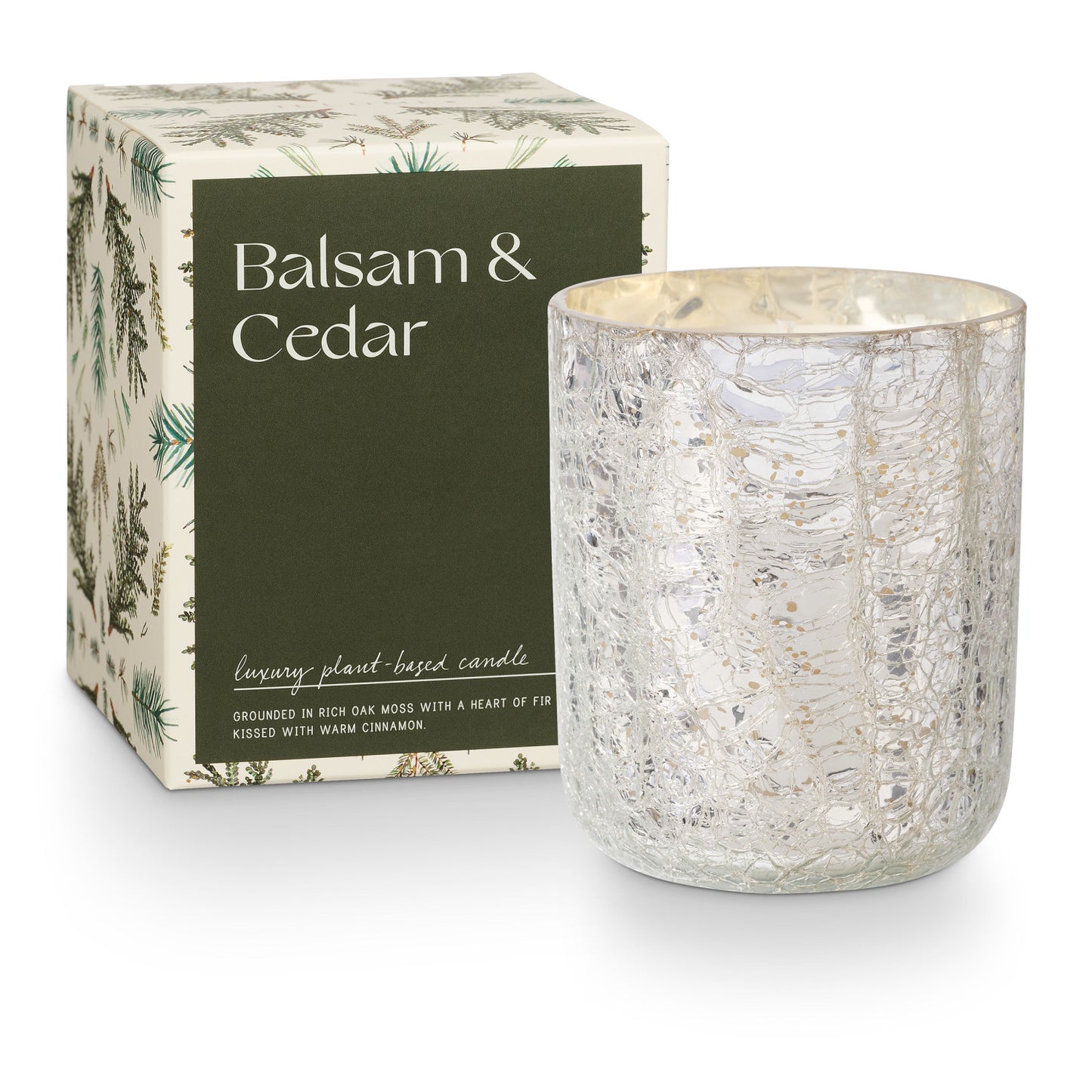 Winter White Sm Boxed Crackle Glass