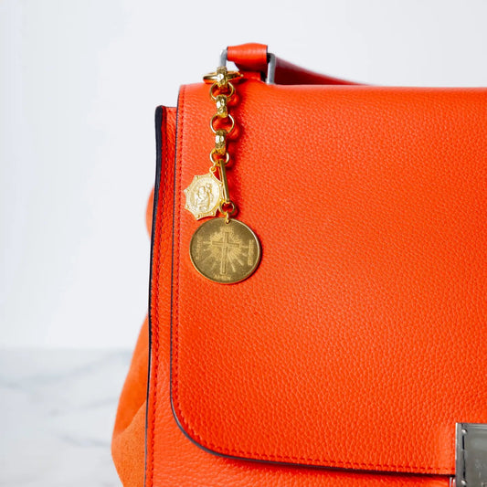 St. Christopher Bag Charm Gold