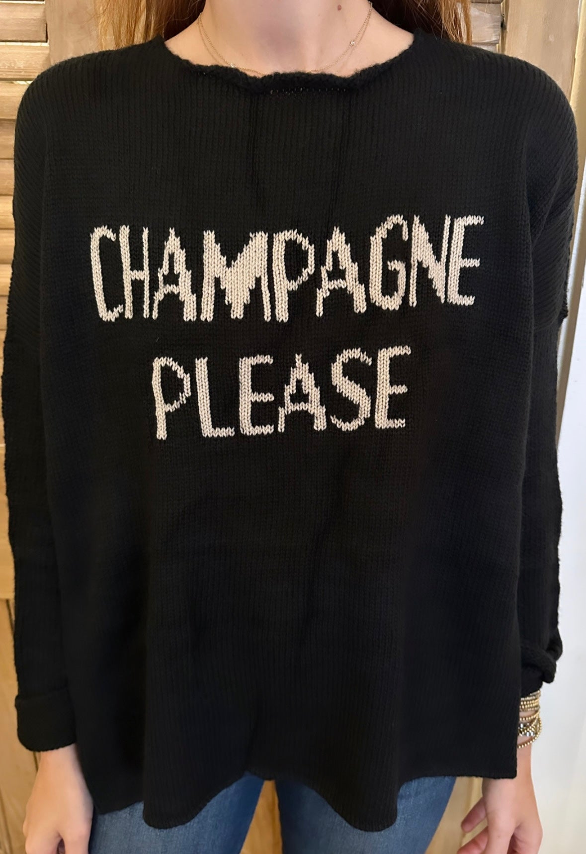 Champagne Please Black Khaki