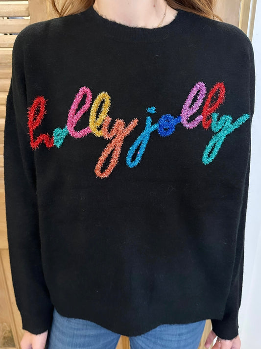 Holly Jolly Sweater Black