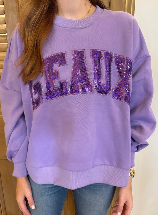 Purple Tonal 'Geaux' Sweatshirt