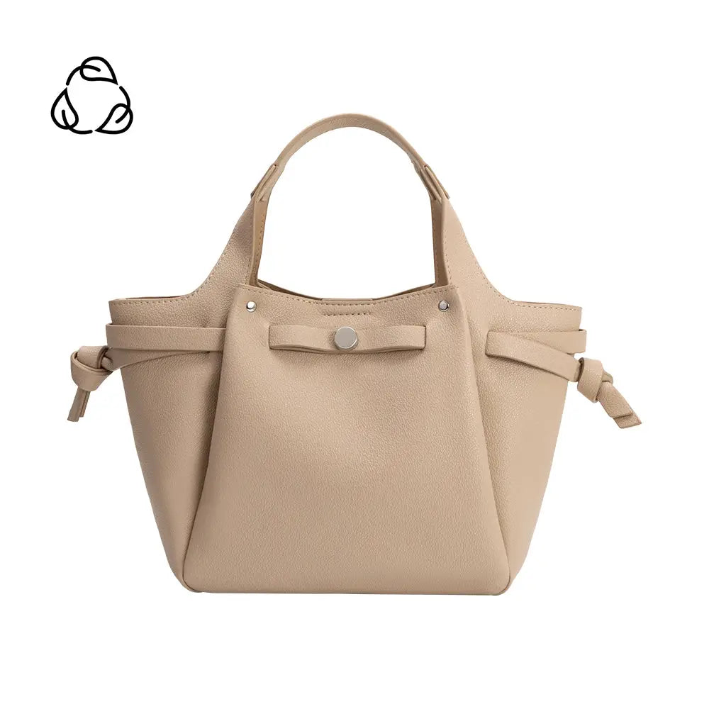 Avril Nude Recycled Vegan Leather Top Handle Bag