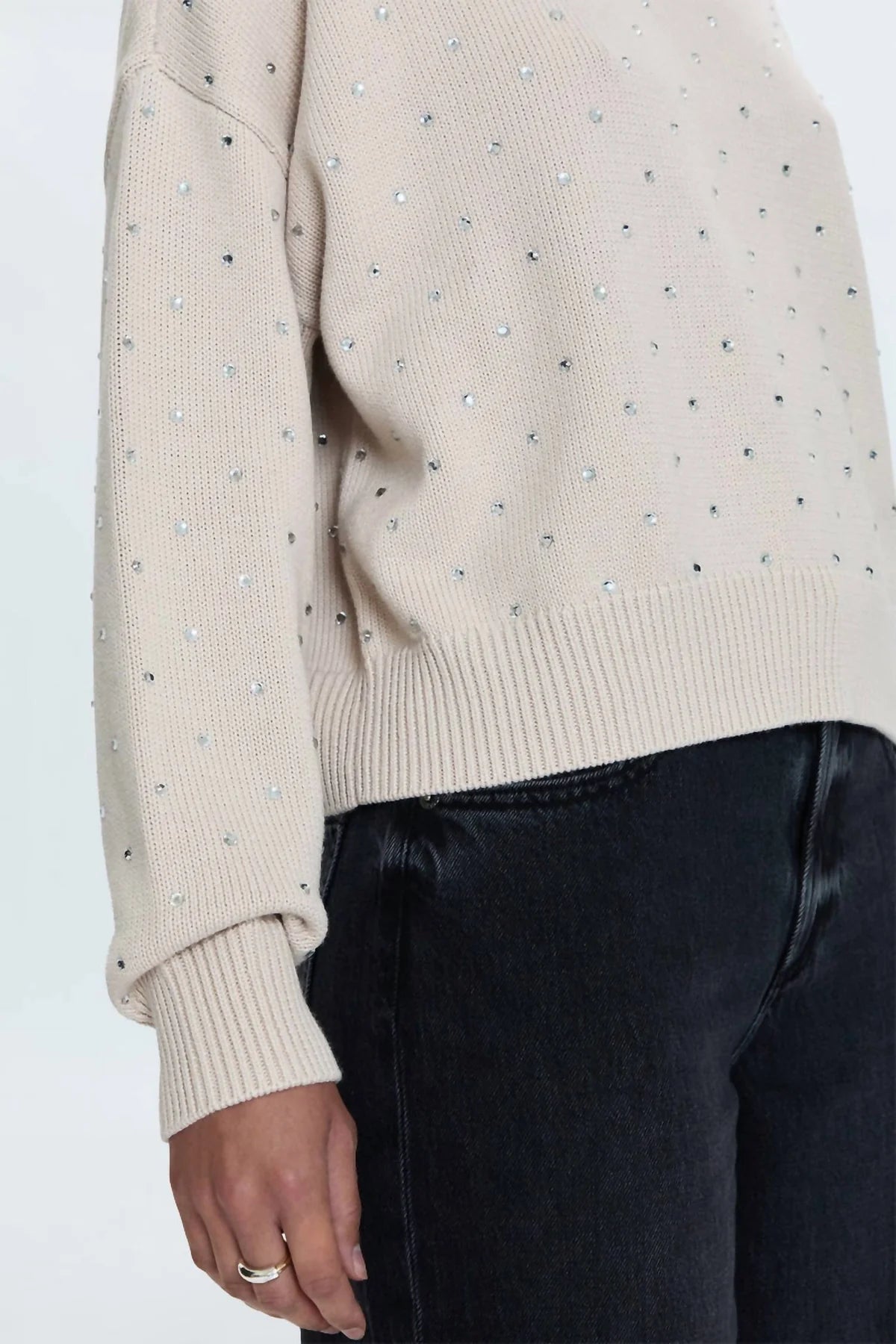 Steph Crewneck Sweater Crystal Mink