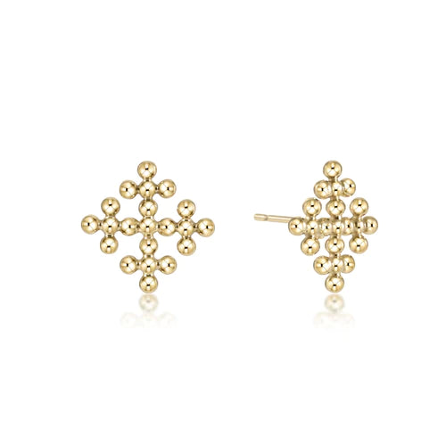 Classic Bead Signature Cross Stud