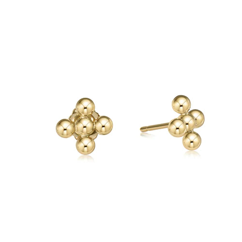 Classic Beaded Cross Stud 4mm