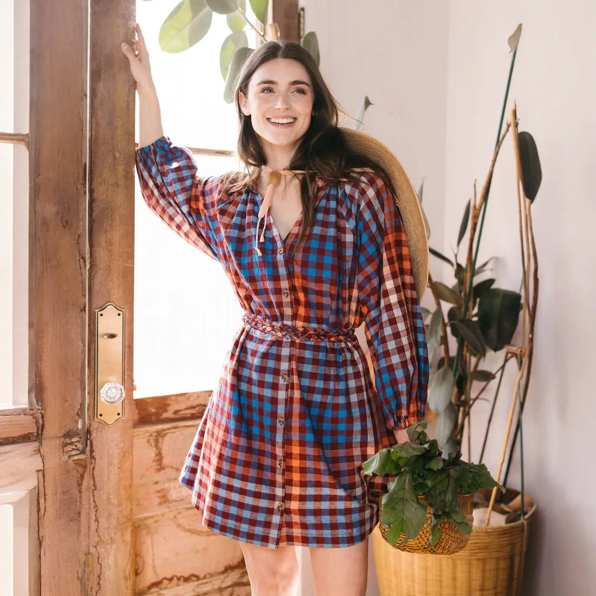 Cabernet Gingham Pippa Dress