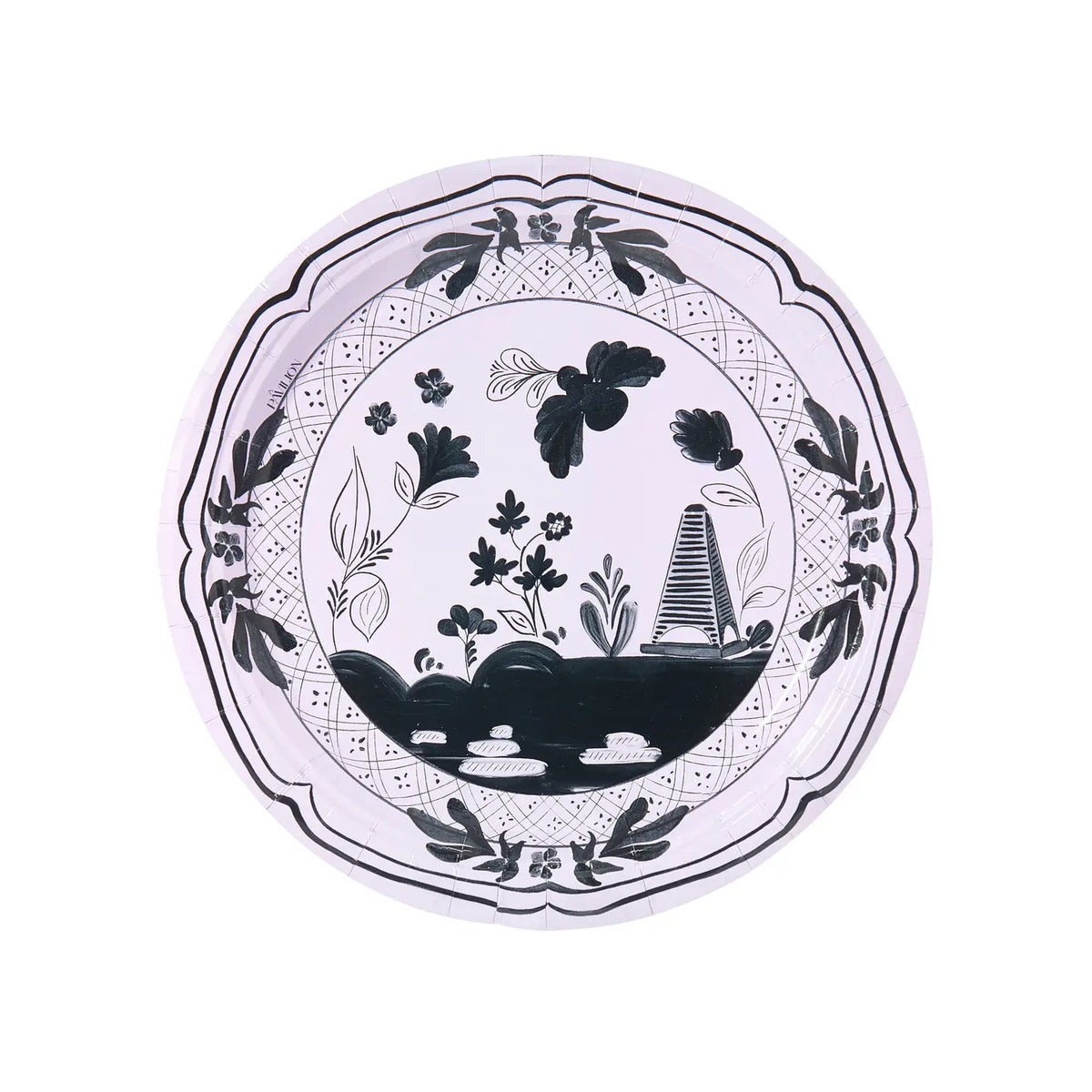 Beachside Pavilion Dinner Plates Lilac & Black