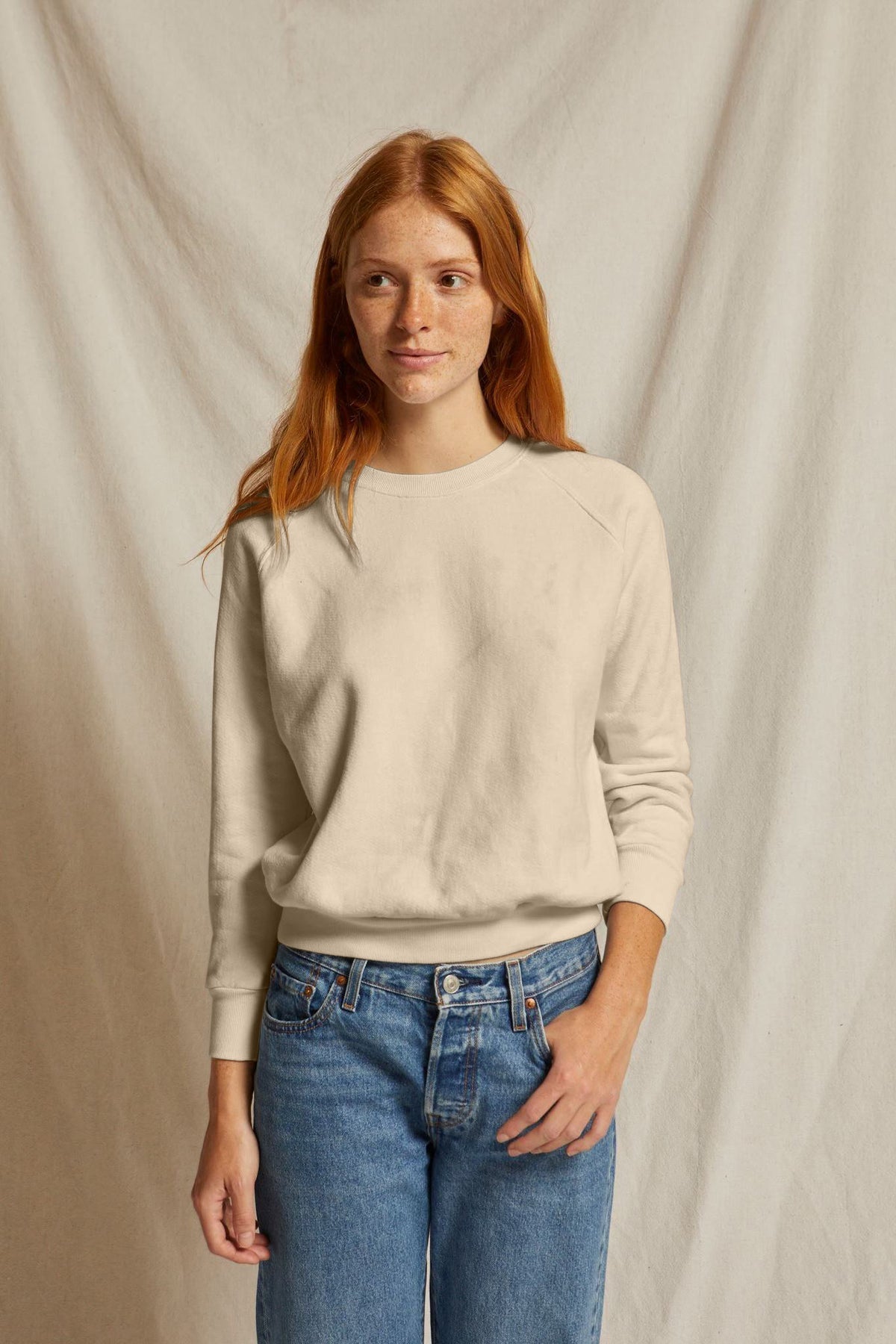 Fleece Shrunken Raglan Sweatshirt Sugar