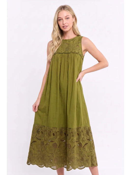 Boho Maxi Dress with Lace Details Ferngully