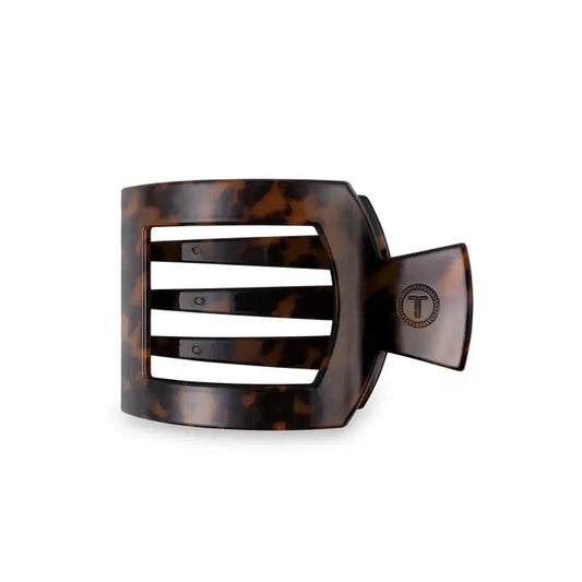Tortoise Medium Flat Square Clip