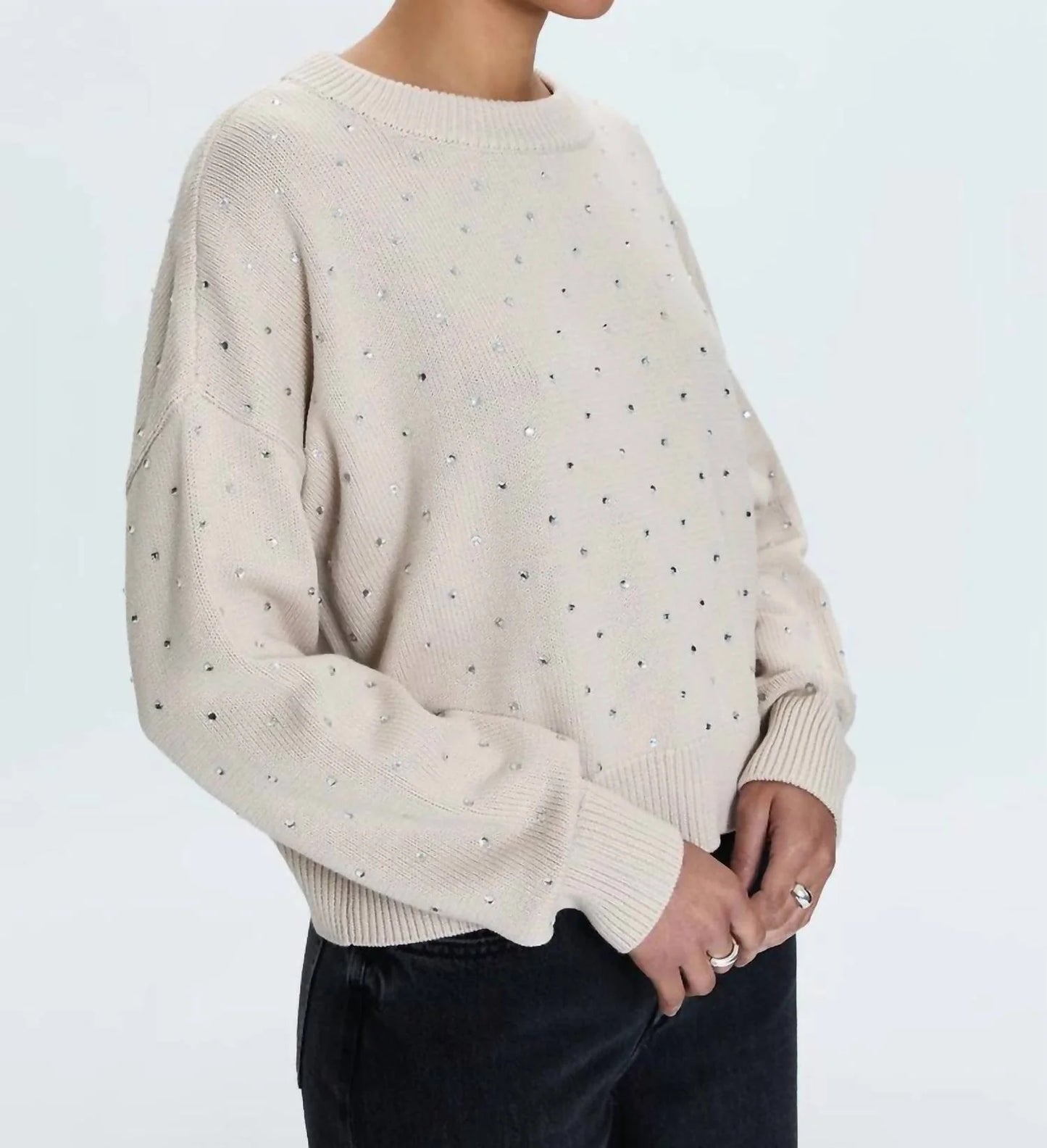 Steph Crewneck Sweater Crystal Mink