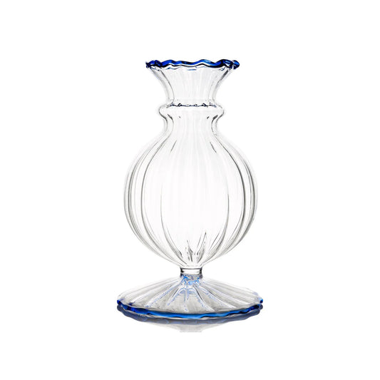 Blue Trim Bud Vase