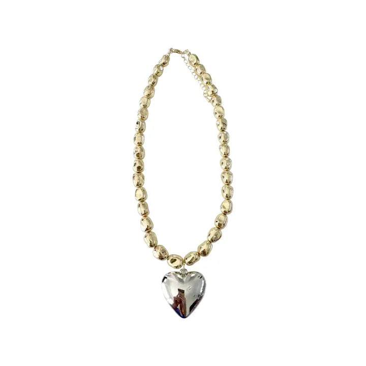 Bebe Heart Charm Necklace