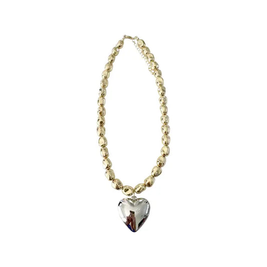 Bebe Heart Charm Necklace