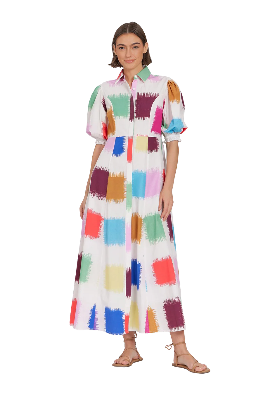 Rosie Dress Brushstrokes