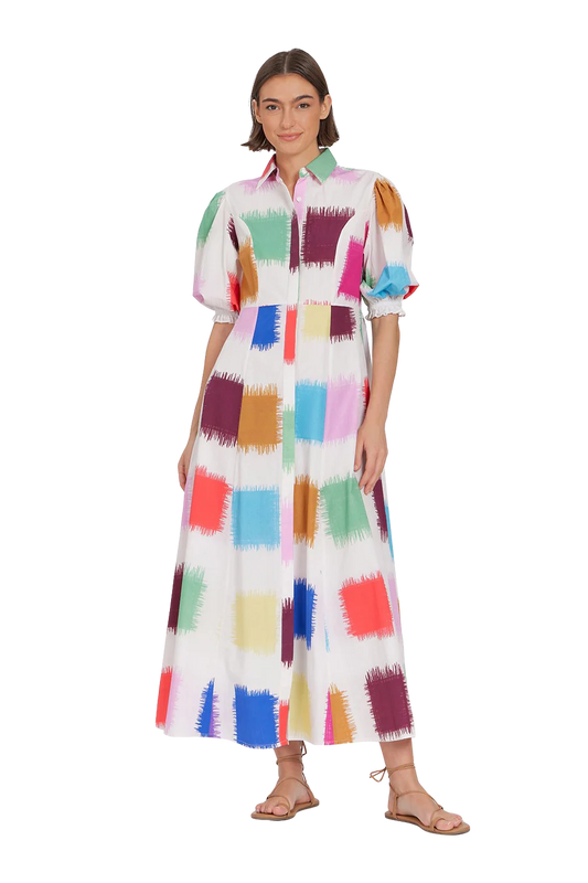 Rosie Dress Brushstrokes