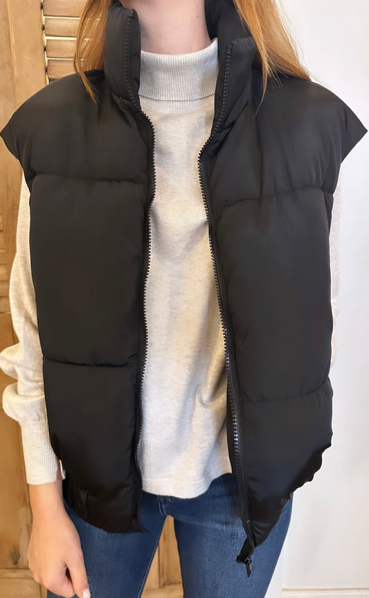 Vika Puffer Vest Black