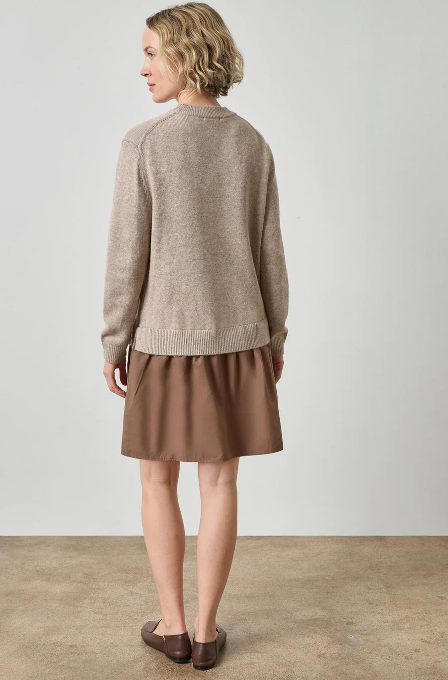 Short Combo Sweater Dress Birch