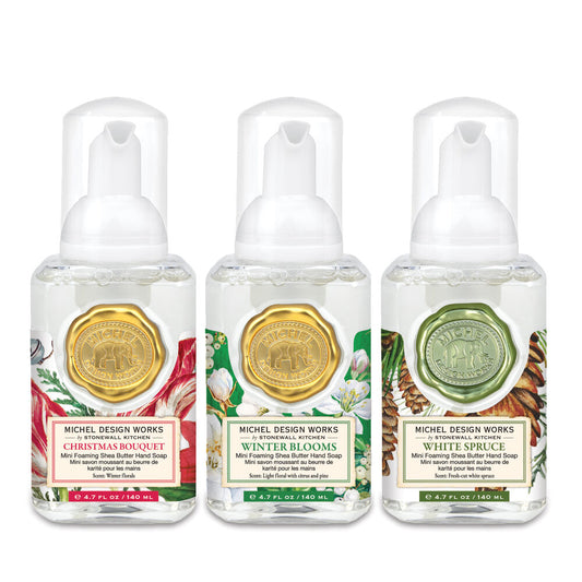 Mini Foaming Soap Set: Christmas Bouquet, White Spruce, Joy to World