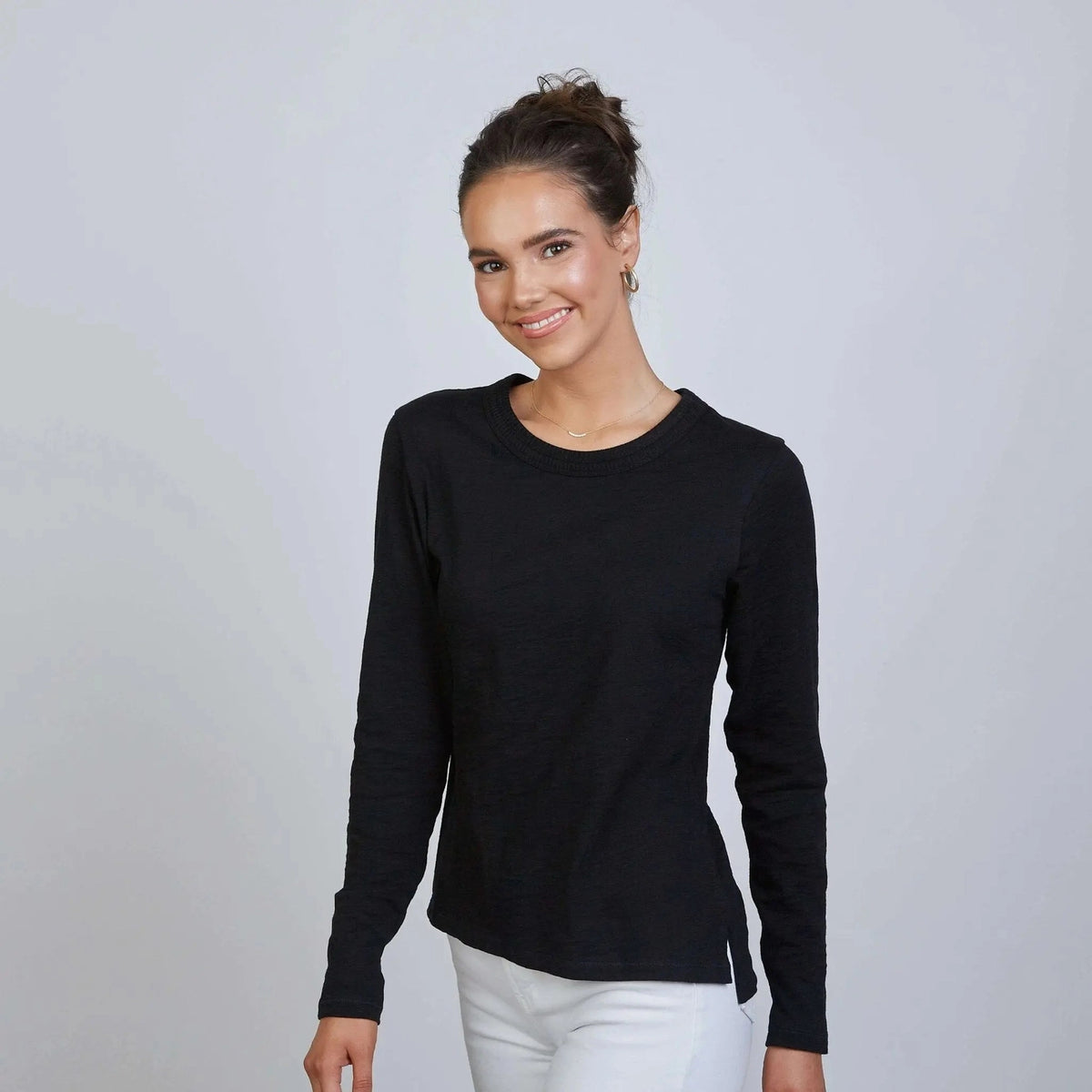 Country Club Tee in Black Long Sleeve