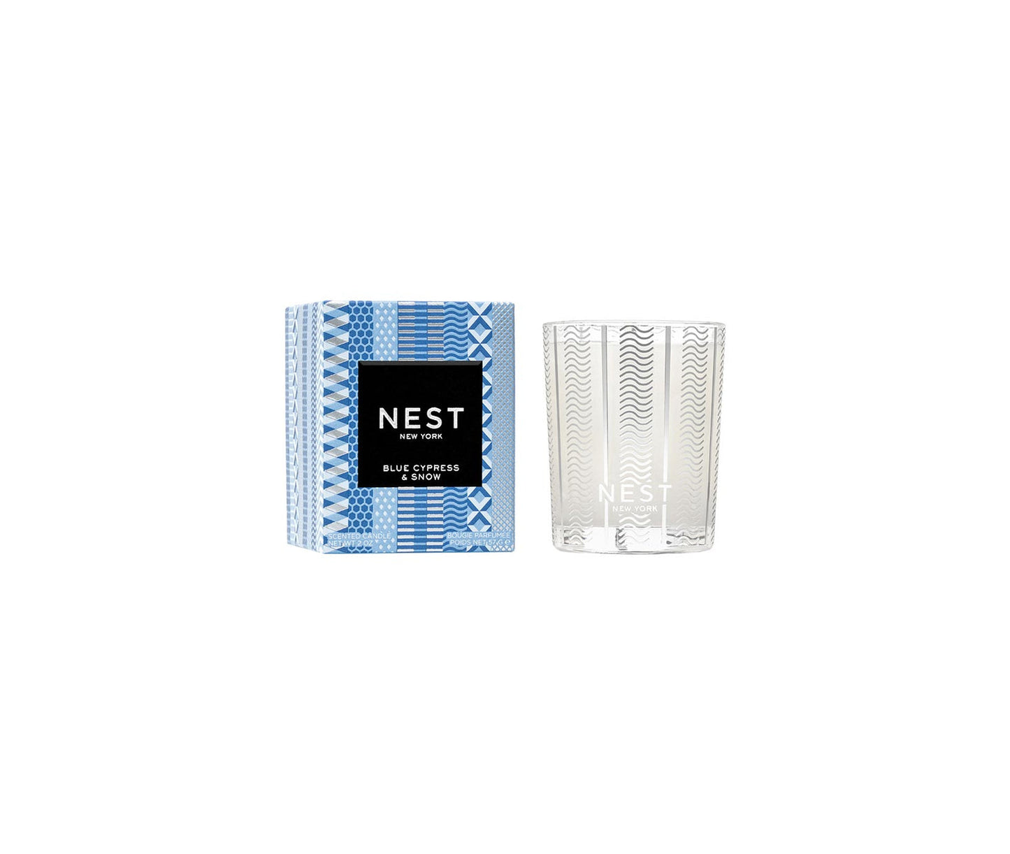 Blue Cypress and Snow Votive Candle 2oz