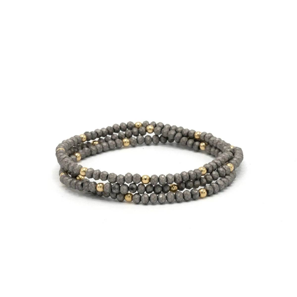 OG Classic Bracelet Stack in Matte Gray Gold Filled