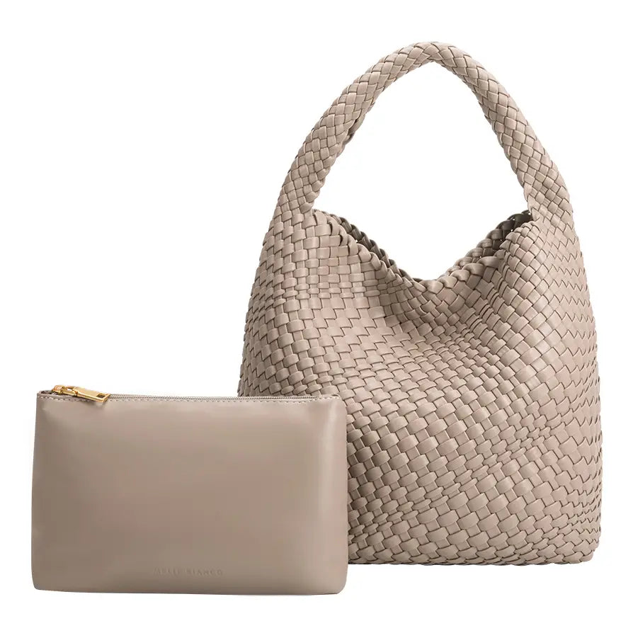 Johanna Taupe Large Vegan Shoulder Bag