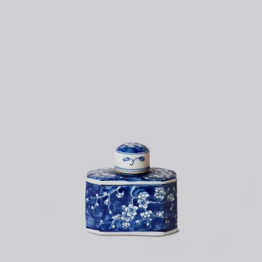 BW Porcelain Plum Blossom Caddy