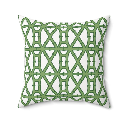 20x20 Green Bamboo Pillow Indoor/Outdoor