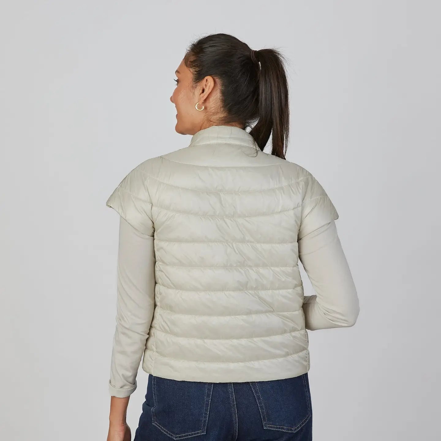 Caroline Cap Sleeve Vest in Champagne