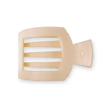 Almond Beige Medium Flat Square Clip