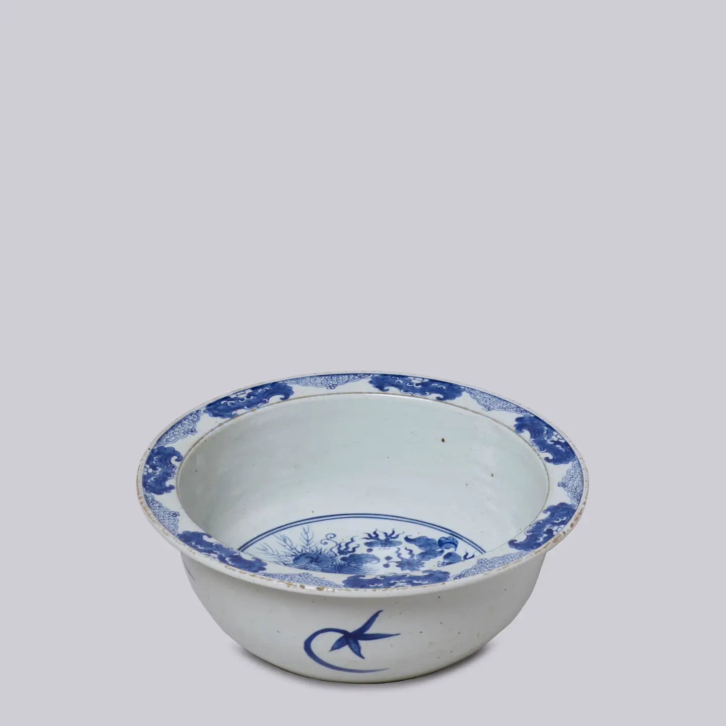 BW Porcelain Floral Basin