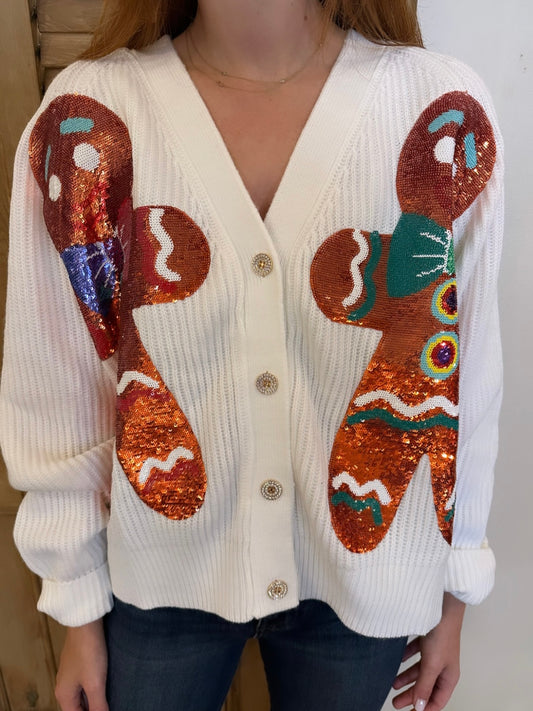 White Gingerbread Cardigan