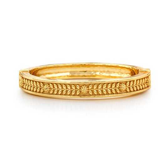 Berry Vine Hinged Bangle Gold