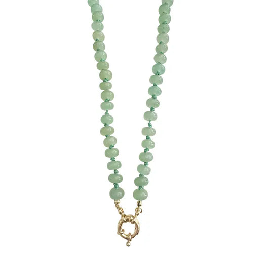 Bria Stone Necklace Green Agate