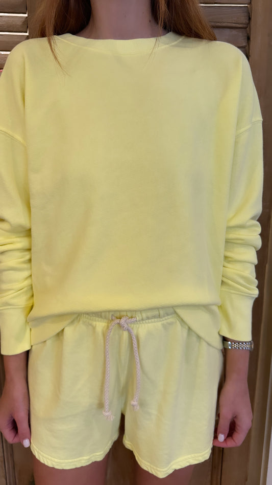 French Terry Pullover Sweatshirt Lemonade