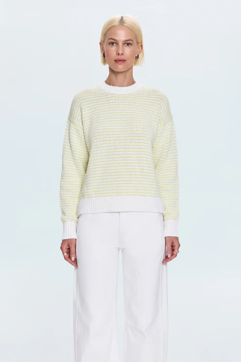 Aura Relaxed Crew Neck Sweater Limeade