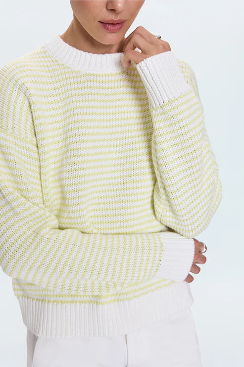 Aura Relaxed Crew Neck Sweater Limeade