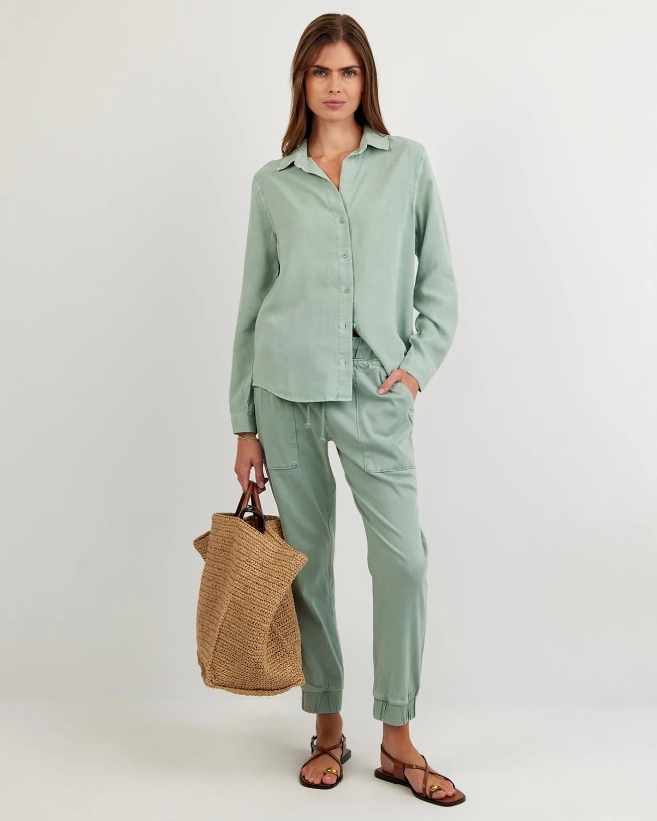 Classic Button Down Oasis Green