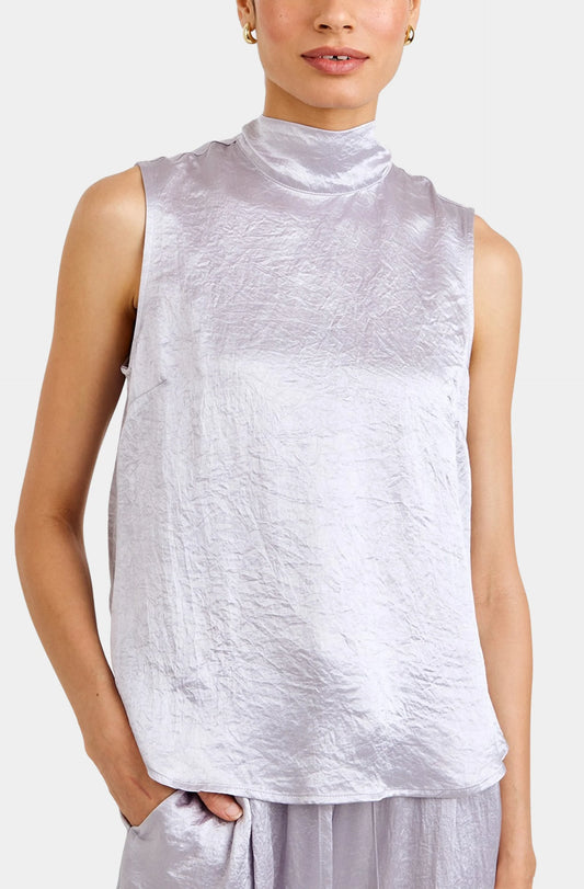 Scarf Neck Blouse Silver
