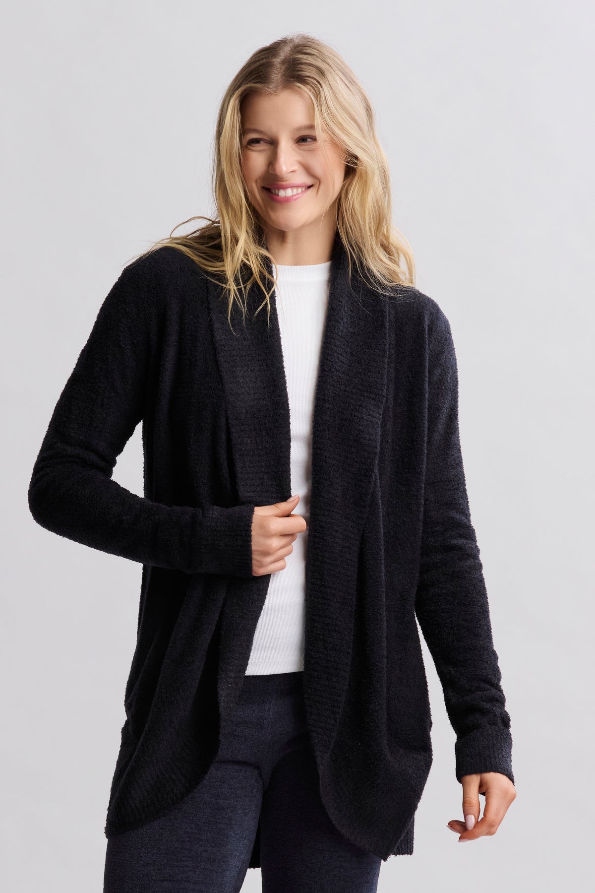 CozyChic Circle Cardi Black