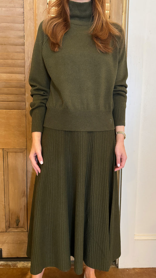 Raglan Turtleneck Sweater Loden