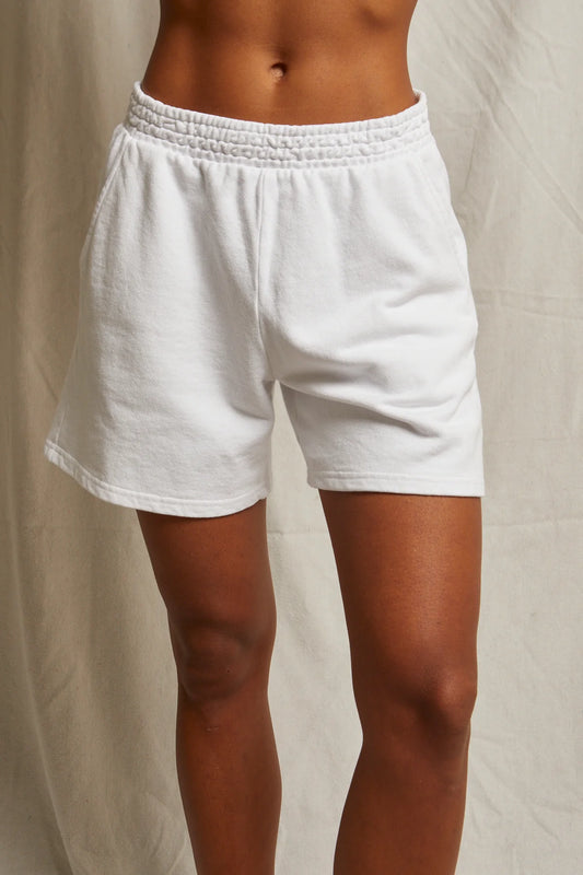 French Terry Short White