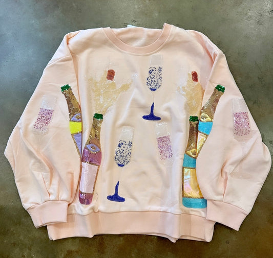 Multi Champagne Sweatshirt Pale Pink