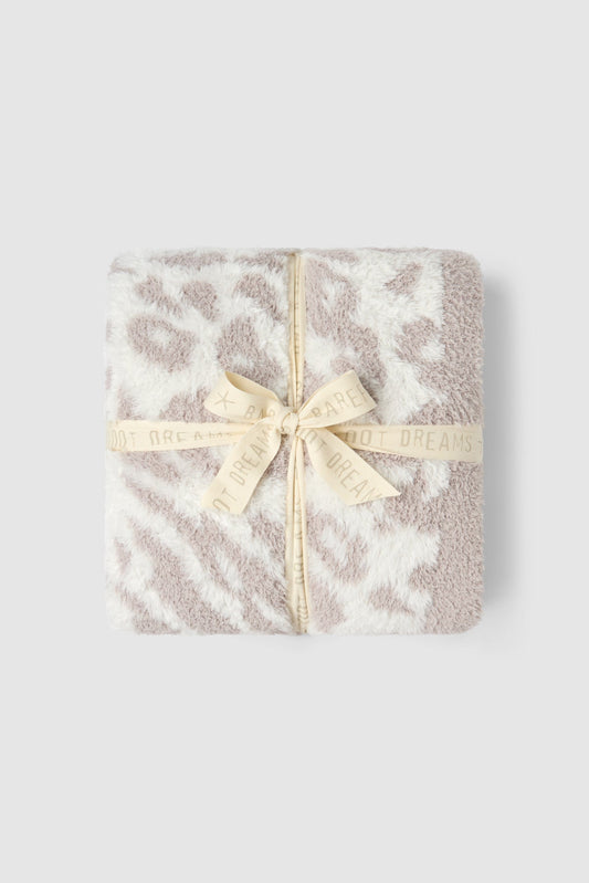 CozyChic Lush Knit Leopard Throw