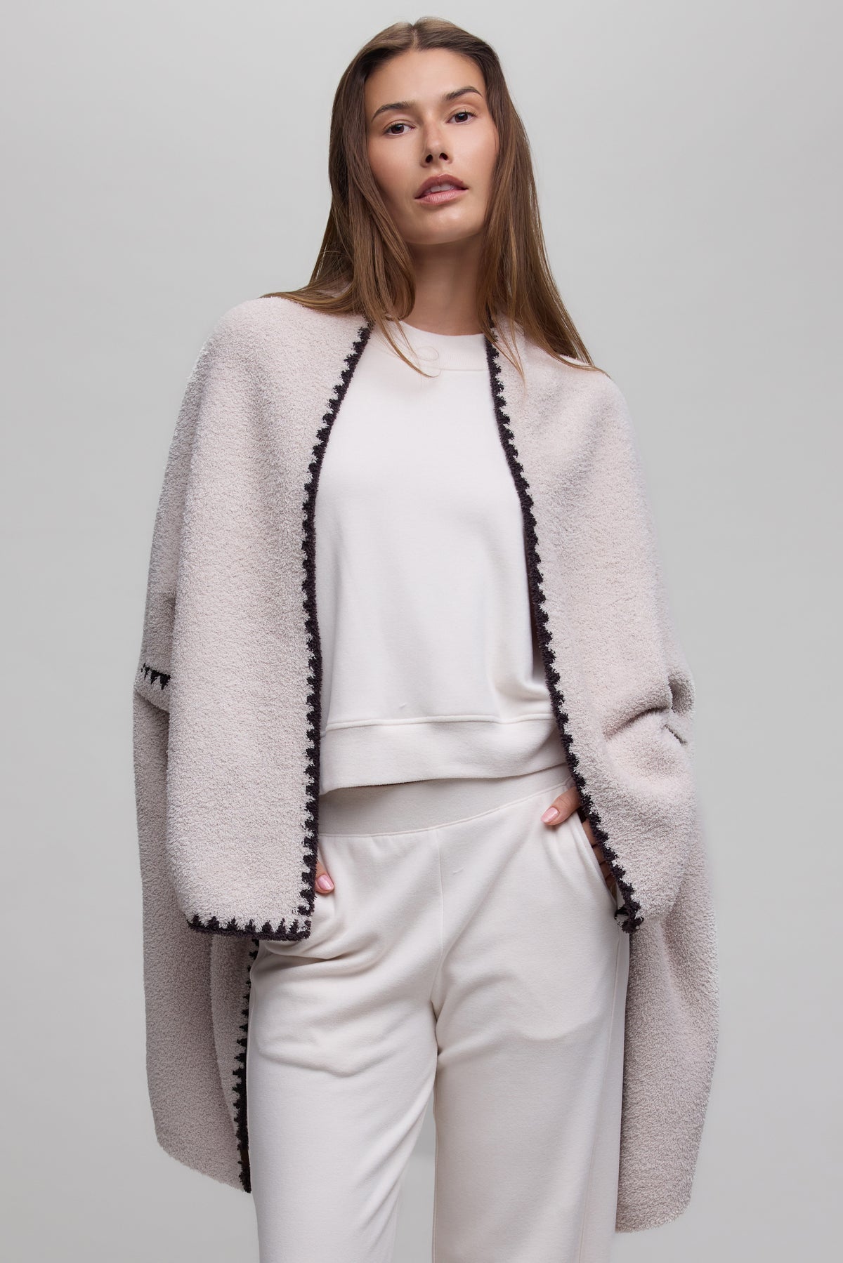 CozyChic Blanket Wrap Stich Stone Umber