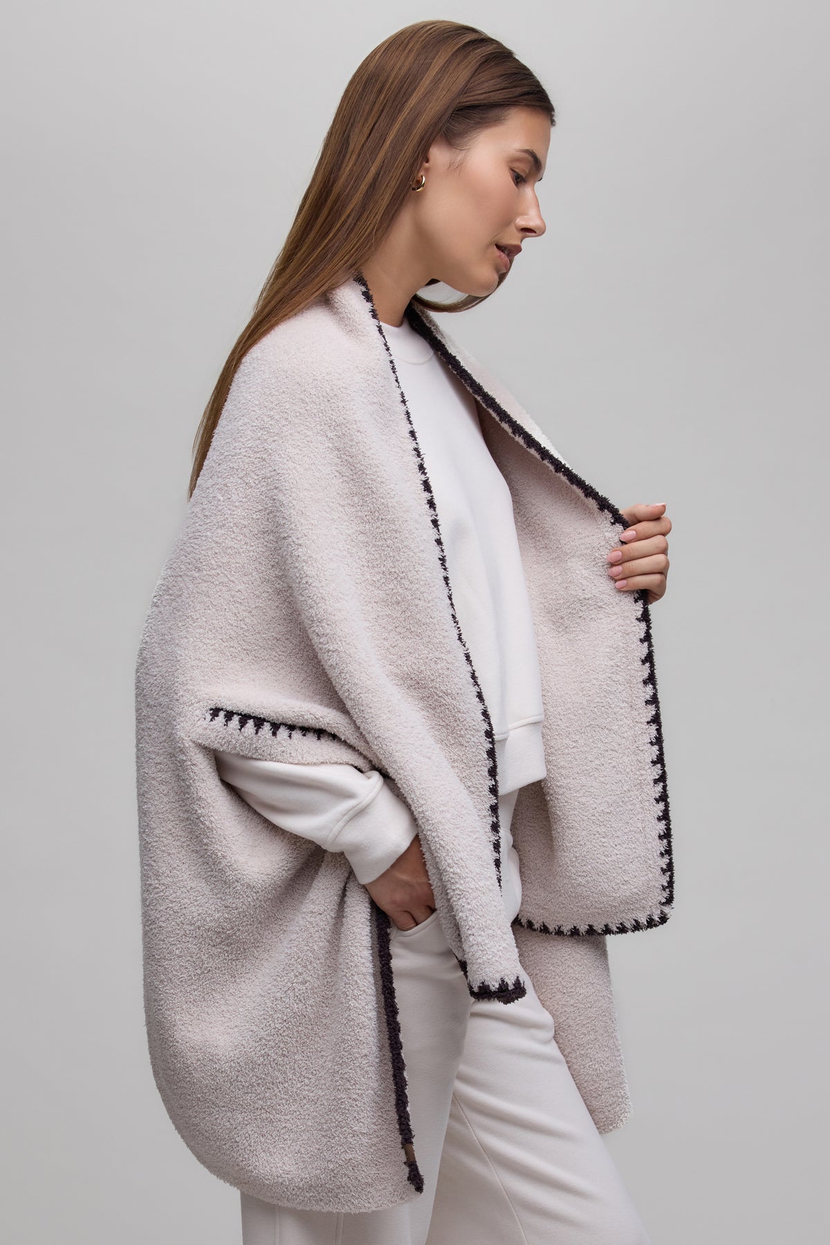 CozyChic Blanket Wrap Stich Stone Umber