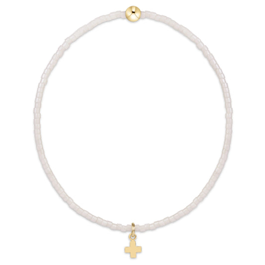 Hope Classic Milkshake Bracelet Signature Cross Small Gold Charm
